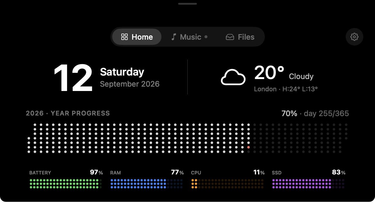 Dot grid layout